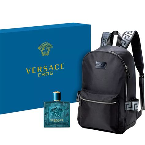 versace men aftershave|Versace men's perfume with backpack.